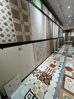 Carreaux de céramique en porcelaine antidérapants émaillés pour salle de bain et cuisine, options de tailles multiples