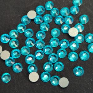 Zk SS6-SS30 Aquamarine Màu Xanh Vòng Pha Lê Phẳng Trở Lại Không-Hot Sửa Chữa Thủy Tinh Móng Tay Thạch Bạc Cơ Sở Cho Làm Móng Tay DIY Thủ Công Mỹ Nghệ - Product Image 1