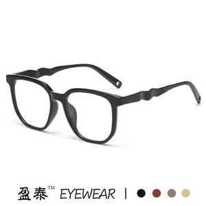 กรอบแว่นตาทรงสี่เหลี่ยม TR90 พร้อมขาแว่นแบบโค้ง ป้องกันแสงสีฟ้า กรอบเต็ม สำหรับทุกเพศ เลนส์แบบ Plano - Product Image 5