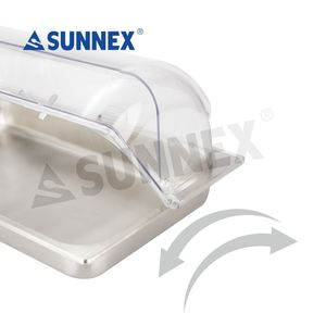 Chauffe-plats Sunnex 9L, présentoir de nourriture chaude, présentoir réfrigérant avec récipient alimentaire en acier inoxydable, équipement de présentation de nourriture pour restaurant - Product Image 5