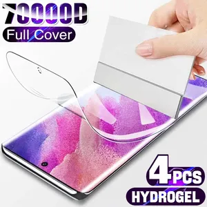 4 Piezas de Película de Hidrogel de Cobertura Total para Samsung Galaxy S23 S20 S21 <span class=keywords><strong>S22</strong></span> S25 S26 <span class=keywords><strong>Ultra</strong></span> Plus FE A16 A17 A22 A26 A34 A54 A56 A55 A52 A07 - Product Image 1