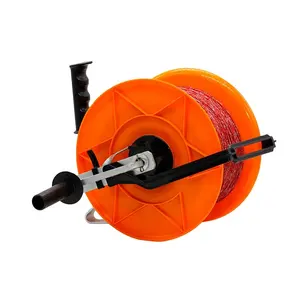 easy to carry geared spool reel electric fence wire reel for farm fencing equipment accessories