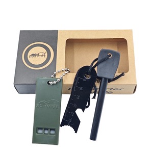 Survive <b>Square</b> Flint And Steel Whistle Magnesium Rod Fire Starter Outdoor Survival <b>Tool</b> Kit - Product Image 4