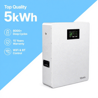 Stock UE Garantie 10 ans Grade A+ Batterie LiFePO4 51.2V 100AH 200AH 5kWh 10kWh pour Stockage d'Énergie Solaire Domestique Système 48V
