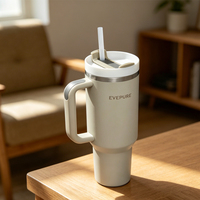 ODM Gobelet de voyage moderne en acier inoxydable à double paroi isolé sous vide, avec poignée et paille, 40oz, couvercle Flowstate à 3 positions, sans BPA
