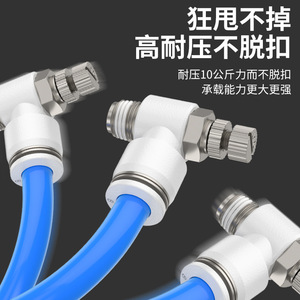 DDE Dade Pneumatics Throttle Valve Plastic <b>Quick</b> Connect External Thread 0.2-0.8MPA Pneumatic Air Tube <b>Connector</b> - Product Image 2