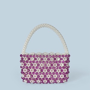 Sac à bandoulière bohème rétro pour femme, tendance, tissé à la main, géométrique, color-block, fleurs perlées - Product Image 6