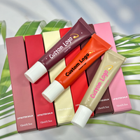 Baume à Lèvres Marque Blanche Vente en Gros Personnalisé Rose Couleur Huile à Lèvres Peptide Saveur Fruit Traitement Baume Beurre à Lèvres