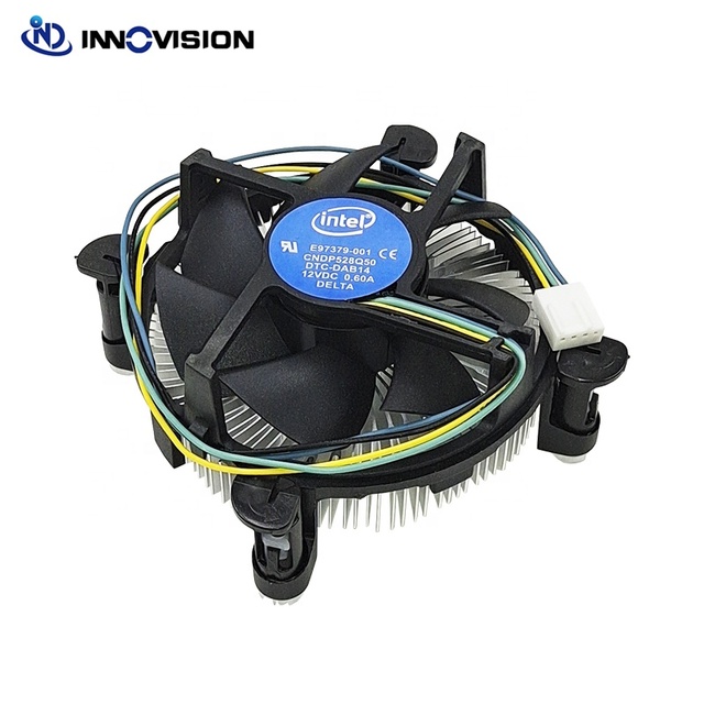 New Active CPU Cooler Suit for Intel LGA755 1150 1151 1155 1156 1200 Bigger Cooper Basement Pure Aluminum Server Heatsink E97379