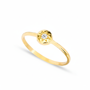 Sun Design <b>Solitaire</b> Cluster <b>Ring</b> Handmade Turkish Handcrafted Wholesale 925 Sterling <b>Silver</b> Jewelry - Product Image 2
