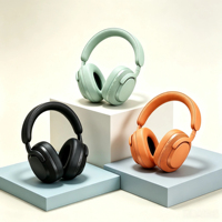 Audífonos Over-Ear Cómodos y Extensibles con Sonido Estéreo Nítido, Auriculares Inalámbricos BT 6.0, Cancelación Activa de Ruido, Gran Venta