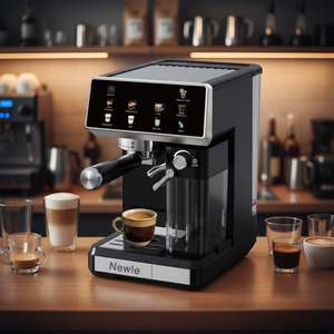Machine à café expresso Newle automatique, 20 bars de pression, acier inoxydable, 1,8 L, nettoyage automatique, machine à expresso italienne - Product Image 3