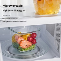 Bocaux de conservation alimentaire en verre, compatibles micro-ondes, avec couvercles hermétiques à clip, parfaits pour soupes et salades, carrés et ronds, sans BPA