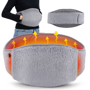 Factory Custom Graphene Heating Waist Belt USB Electric Abdomen Hand Warmer 2in1 Plush Cordless Winter Office Pain Relief - Product Image 4