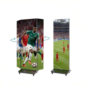 Afficheur LED portable pliable à trois volets, double face, 4K, écran publicitaire LED rechargeable à longue durée de vie pour une utilisation en intérieur dans les magasins - Product Image 2
