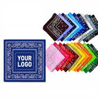 Bandana personnalisée OUHONG imprimée, foulard carré en polyester à motif Paisley pour streetwear, événements et cadeaux promotionnels