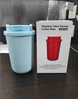 Mug de voyage isotherme en acier inoxydable 410 ml, anti-fuite, impression de logo personnalisée, cadeau pour entreprise, mariage, Noël