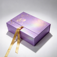 Maßgefertigte Faltbare Geschenkbox mit Band Magnetischer Klappdeckel Stabiler Karton Gold-Karte UV-Druck für Smart-Home-Geräte