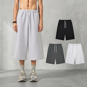 Shorts Homme Décontracté en Polaire Technique Sans Couture, Séchage Rapide, Tricoté, Taille Mi-Haute Élastique, Respirant, 350G - Product Image 3