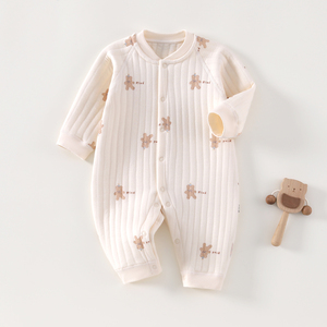 Tutina in Cotone per Neonati Kaka Bear, Manica Lunga, Comoda, per Primavera e Autunno, Pagliaccetto Intero per Bambini - Product Image 3