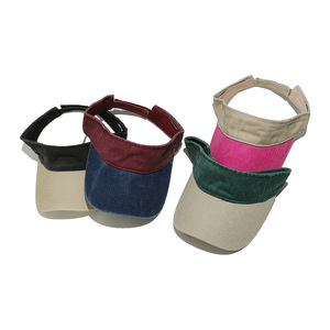 2026 été Sports de plein air rétro chapeau contraste couleur deux tons Patchwork bleu Beige coton <span class=keywords><strong>tissu</strong></span> lavé Durable <span class=keywords><strong>pare</strong></span>-<span class=keywords><strong>soleil</strong></span> casquette chapeau - Product Image 4