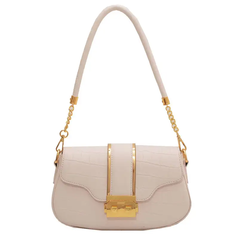 Cheap Price Luxury Fashion Long Shape Design Buttons Lock Crossbody Shoulder Bag Pu Leather Handbag For Women