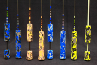Tige solide pour la fabrication de cannes à pêche personnalisées, en mousse EVA écologique et durable, avec poignées en mousse de couleur camouflage et tubes de différentes couleurs.