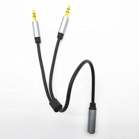 Libaba-Divisor de auriculares 2 en 1, adaptador de cable de audio de 3,5mm a 2 clavijas macho, 3,5mm