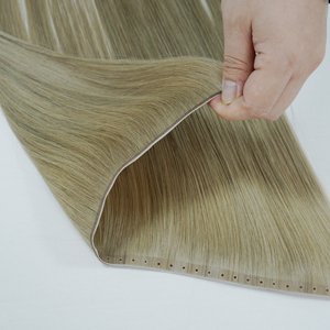 Extensions de cheveux chinois en gros, tissage papillon invisible, double tissage papillon, cheveux Remy foncés avec mèches - Product Image 2