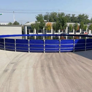 Revêtement en PVC <span class=keywords><strong>renforcé</strong></span> et piscine de stockage à cadre galvanisé pour étangs à poissons et réservoirs d'eau agricoles - Product Image 3