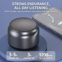 Enceinte portable Bluetooth 5.0 en plastique, son HIFI, subwoofer 5W, micro intégré, compatible APP, batterie rechargeable, 5 heures d'autonomie