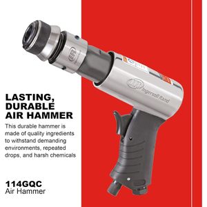 Marteau pneumatique Ingersoll Rand 114GCQ, course de 2 5/8 pouces, poignée pistolet, tête en acier allié, énergie d'impact de 20 J - Product Image 2