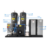 Compresseur d'air électrique monté par dérapage industriel de grand compresseur d'air avec le dessiccateur et le réservoir