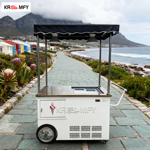 2025 Stainless Steel Fiberglass Hot Dog Food Cart Street Full Kitchen Mobile Ice Cream Tricycle <b>Freezer</b> Trailer for Usa - Product Image 6