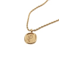 MECYLIFE 18K verguld roosbloem ketting, delicaat Valentijnscadeau, roestvrijstalen ketting met touwtjesketting