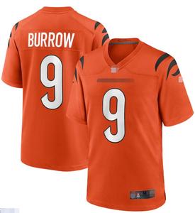 Camisetas Deportivas para Hombre, Nueva Temporada 2025/26, Camisetas de Fútbol Americano # 9 Burrow # 1 Camiseta de Fútbol Americano de los <span class=keywords><strong>Cincinnati</strong></span> Bengals al por Mayor - Product Image 1