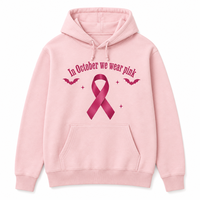 Sweat-shirt en coton pour femme, coupe oversize à épaules tombantes, motif graphique mignon chauve-souris et étoile, ruban rose, sensibilisation au cancer du sein, OEM