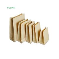 Bolsas de papel kraft desechables biodegradables personalizadas, bolsas de papel kraft marrón para comida para llevar
