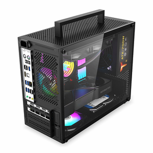 Gabinete para PC Fish Nest S5MAX, Acero Blanco, Placa Base M-ATX, Fuente de Alimentación SFX, Torre Media, Refrigeración Líquida, Lateral Transparente - Product Image 4