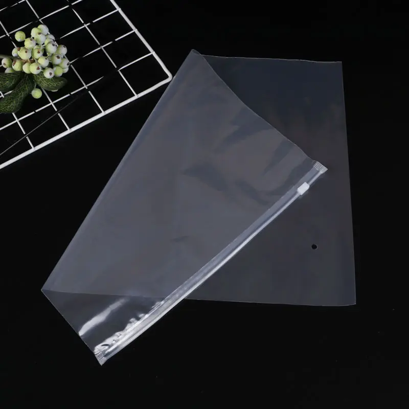 Bolsas de plástico Biodegradable transparente con cremallera para ropa, embalaje con cierre de cremallera para camisetas, con logotipo
