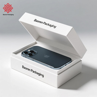 Boîte cadeau en carton blanc de luxe de qualité supérieure pour petites entreprises, avec logo personnalisé du producteur Baoren, emballage pour étui de téléphone portable