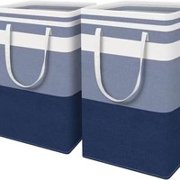 Panier moderne rayé gris Durable pliable panier de tri multifonction vente en gros vêtements sales panier de rangement
