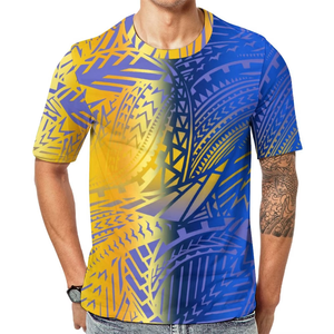 Nuevas camisetas de gran oferta con camisetas personalizadas, camiseta Tribal Polinesia, camiseta de manga corta de alta calidad con cuello redondo, camiseta en blanco para hombre - Product Image 1