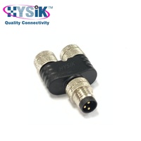 Conectores blindados IP67 con cable de soldadura M8 de 3, 4 y 5 pines para montaje en panel PCB para automatización