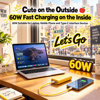 Câble de charge rapide 60W USB-C Hot Dog Dachshund avec dragonne et breloque de téléphone mignonne, idéal pour les voyages et le transport quotidien