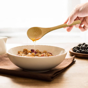 Cuillères de cuisine <span class=keywords><strong>en</strong></span> bambou écologiques pour Noël, ustensiles <span class=keywords><strong>en</strong></span> <span class=keywords><strong>bois</strong></span> durables pour remuer et servir lors des fêtes - Product Image 3