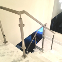 Supports de balustrade en verre en acier inoxydable avec cache-base pour escaliers, rampes et postes de fixation Eck noirs