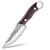 Couteau portable à anse forgé pour désosser et couper les fruits, avec étui, construction métallique, idéal pour le camping, le barbecue, la découpe de viande/légumes