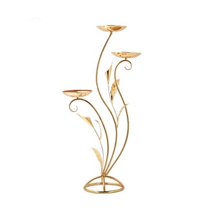 Arrangement floral de mariage de luxe de haute qualité, centre de table, support à fleurs en fer doré pour la décoration de la maison et des fêtes - Product Image 6