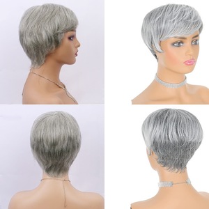 Pelucas de Cabello Humano 100% <span class=keywords><strong>para</strong></span> Mujeres Mayores, Sin Encaje Frontal, 6 Pulgadas, Cabello Virgen Brasileño, Listo <span class=keywords><strong>para</strong></span> Usar, Sin Pegamento, Hecho a Máquina - Product Image 2